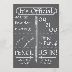 Ruhestands-Tafel-Vintages Lehrer-Party Einladung