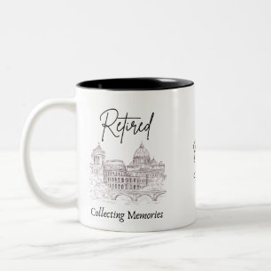 Ruhestands-Tasse Geschenk für Reisende Zweifarbige Tasse
