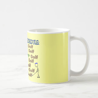Ruhestands-Zeitplan GOLFSPIELER Tasse