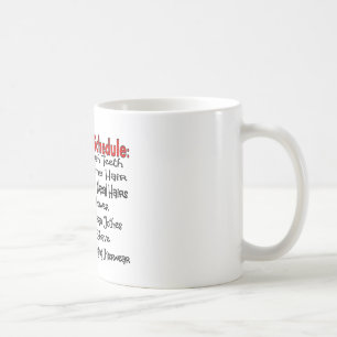 "Ruhestands-Zeitplan-" lustige Geschenke Tasse
