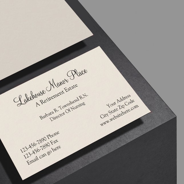 Ruhestands-Zuhause Visitenkarte (Von Creator hochgeladen)