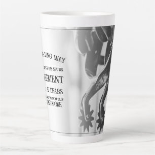 Ruhestandsankündigung mit alten Sporen Milchtasse