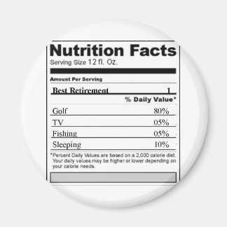 Ruhestandsbezeichnung Funny Nutrition Magnet