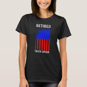 Ruhestandsfahrer US Flag Trucker Ruhestand 4 T-Shirt