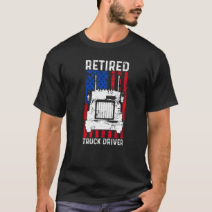 Ruhestandsfahrer US Flag Trucker Ruhestand T-Shirt