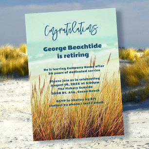 Ruhestandsfeier Für Ihn Küsten-Dünen-Gras Einladung