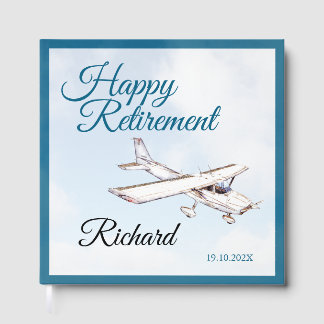 Ruhestandsfeier Gästebuch mit Flugzeugdesign 3