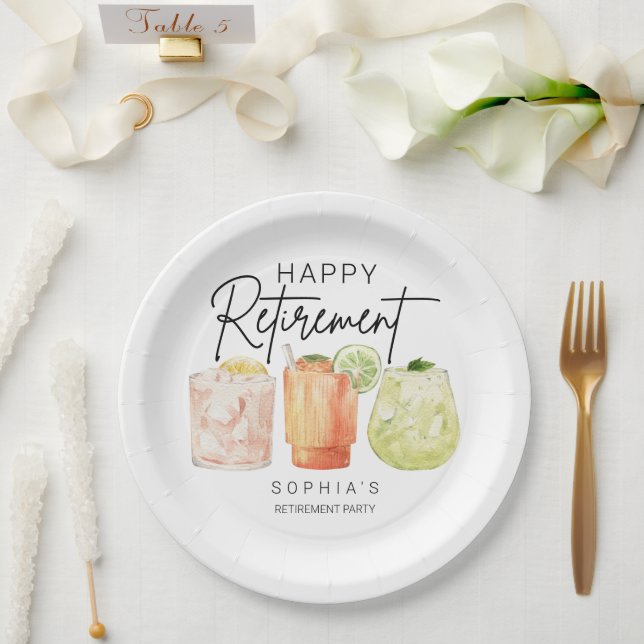 Ruhestandsfeier Pappteller (Hochzeit)