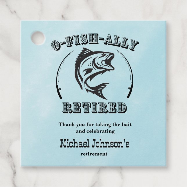 Ruhestandsfischerei auf O-Fisch in Ruhestand Geschenkanhänger (Vorderseite)