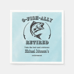 Ruhestandsfischerei auf O-Fisch in Ruhestand Serviette