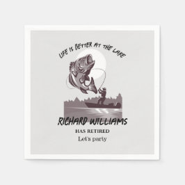 Ruhestandsfischerei Vintag am Fisherman-See Serviette