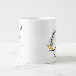 Ruhestandsgeschenk Arbeitgeber monogramm Aquarell Jumbo-Tasse