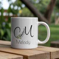 Ruhestandsgeschenk Arbeitgeber monogramm Aquarell