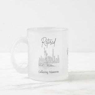 Ruhestandsgeschenk für Reisende Mattglastasse