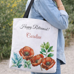 Ruhestandsgeschenk für sie Aquarell Rote Mohnblume