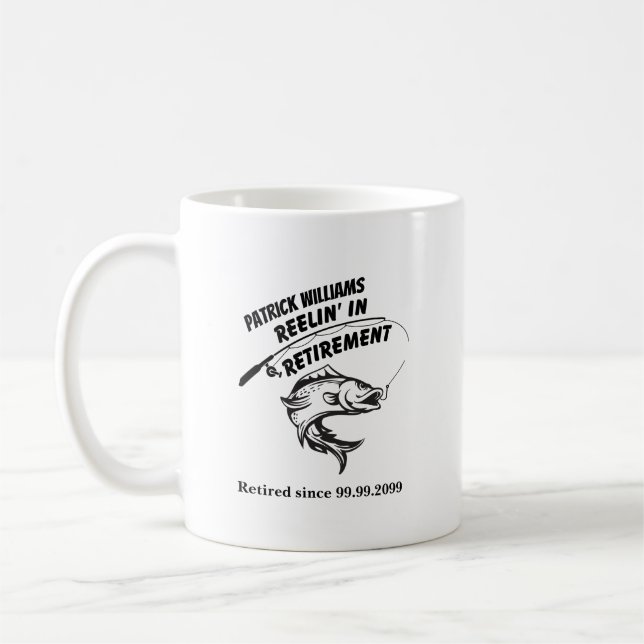 Ruhestandsgeschenke für Ruhestandsfischerei Kaffeetasse (Links)