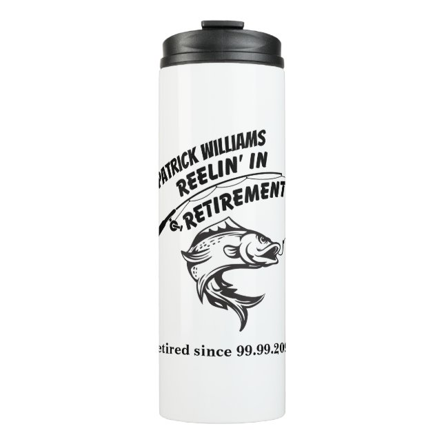 Ruhestandsgeschenke für Ruhestandsfischerei Thermosbecher (Vorderseite)