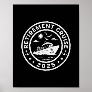 Ruhestandskreuzfahrt 2025 Lustiger Sommer Kreuzfah Poster