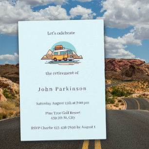 Ruhestandsparty Camper Van Roadtrip Einladung