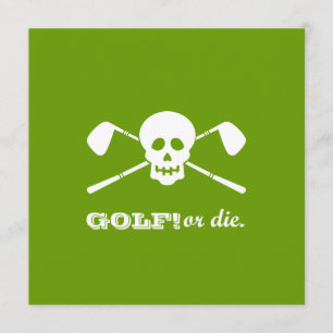 Ruhestandsparty - Golf-Thema - Golf oder stirb! Einladung