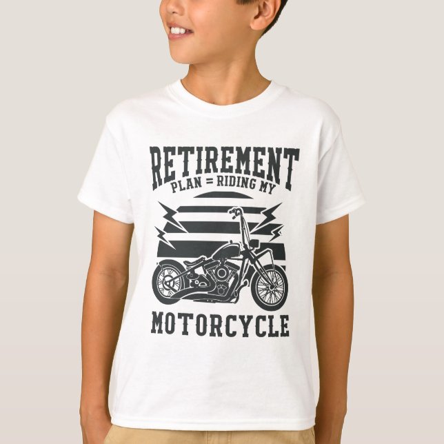 Ruhestandsplan, der mein Motorrad reitet T-Shirt (Vorderseite)