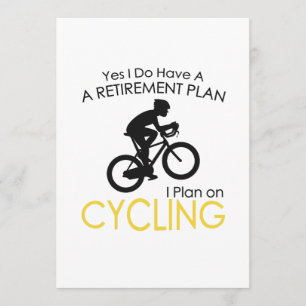 Ruhestandsplan Funny Bicycling Riding Geschenk Karte