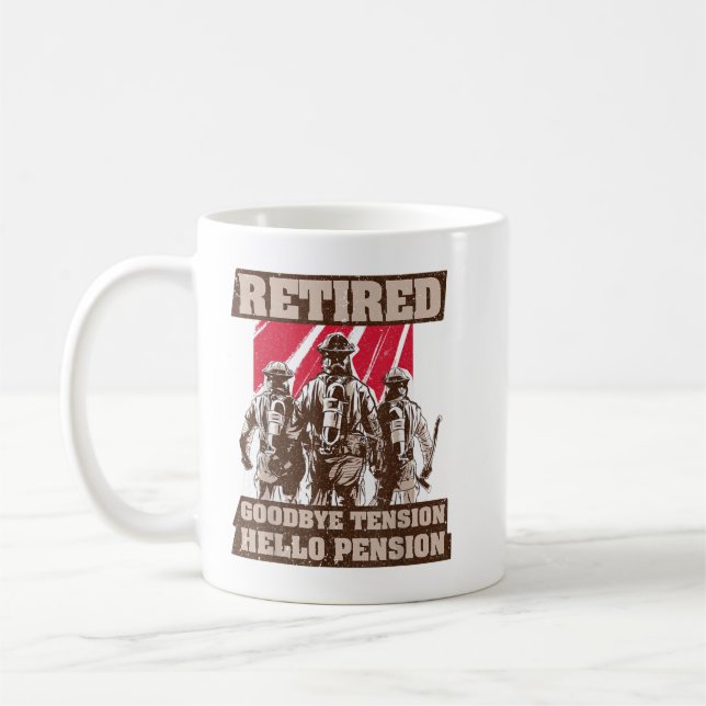 Ruhestandsplan für Feuerwehrleute Funny Feuerwehrm Kaffeetasse (Links)