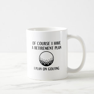 Ruhestandsplan Golfen Kaffeetasse
