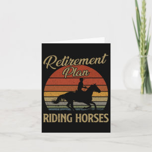Ruhestandsplan Reiten Pferde Lover Geschenk Vin Karte