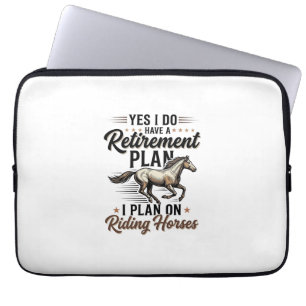 Ruhestandsplan Reitpferde Vintage-Shirt-Design Laptopschutzhülle