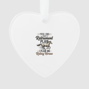 Ruhestandsplan Reitpferde Vintage-Shirt-Design Ornament