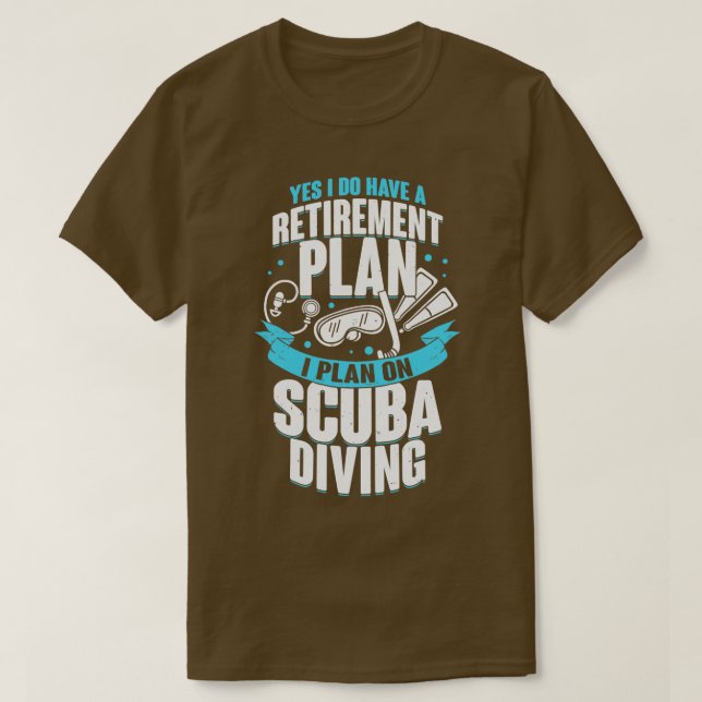 Ruhestandsplan Scuba Diver Geschenk T-Shirt (Design vorne)