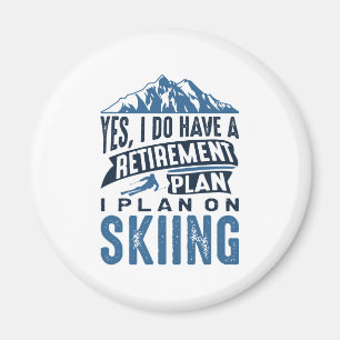 Ruhestandsplan-Skifahren Magnet