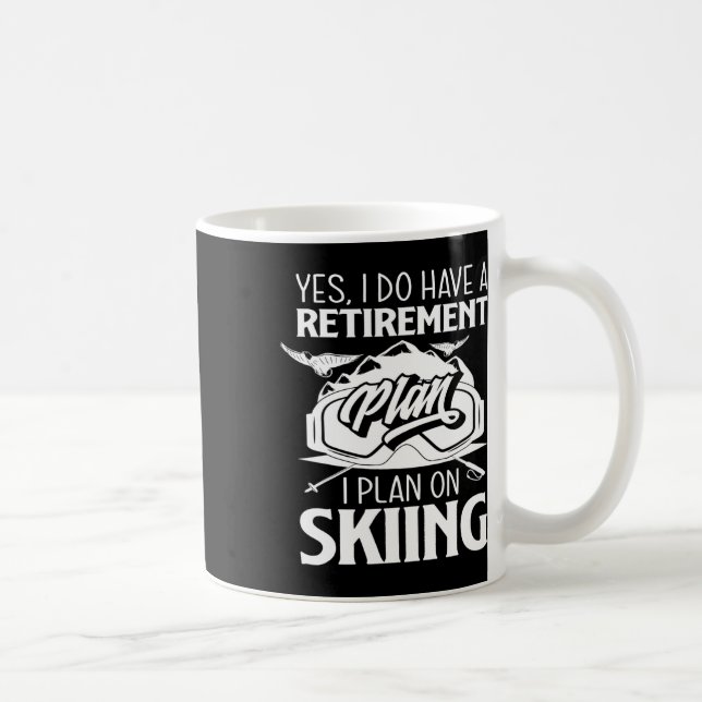 Ruhestandsplan Skigebiet Skipensioner Skier Kaffeetasse (Rechts)
