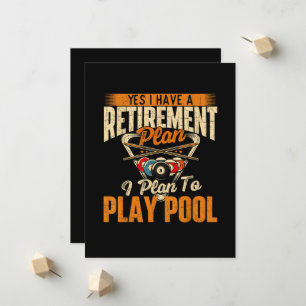 Ruhestandsplan Spielpool - Billardspieler Sport Ankündigung