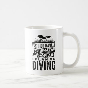 Ruhestandsplan Tauchen Kaffeetasse