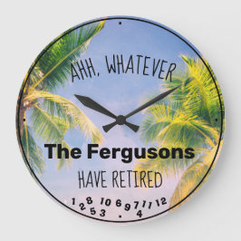 Ruhestandsregelung für mehrjährige Familie Große Wanduhr