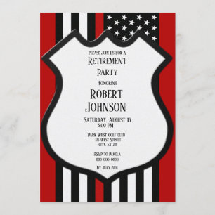 Ruhestandsregelung für Thunfischroten Leinen Einladung