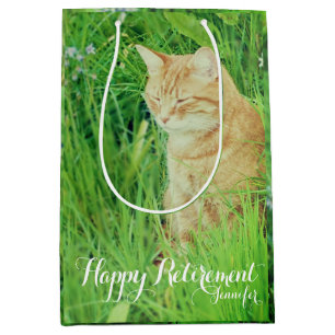 Ruhestandsschlafeningwerkatze in einer Wiese Mittlere Geschenktüte