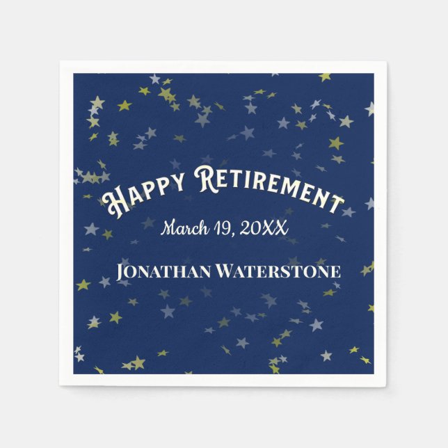 Ruhestandsstars für Party Serviette (Vorderseite)