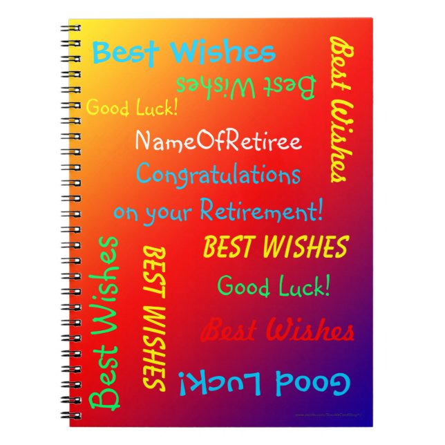 Ruhestättenbuch, Vivid Rainbow Notizblock (Vorderseite)