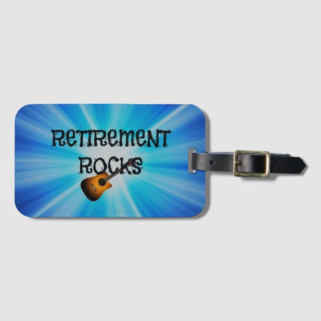 Ruhestücke - kundenspezifisches Gitarrendesign Gepäckanhänger (Vorderseite (Horizontal))