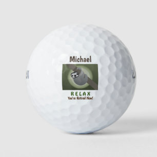 Ruhestufe Relax Happy Niedlich Funny Lazy Sloth Golfball