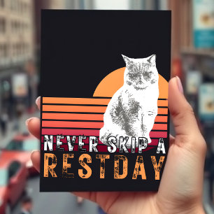 Ruhetag-Design mit gestresstem Katzenmotiv  Postkarte