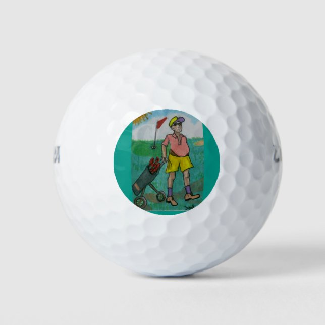 Ruhig Alte Furz Golfspielen - Golfball (Vorderseite)