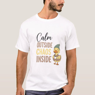 Ruhig Außen, Chaos Innen T-Shirt | Introvertierten