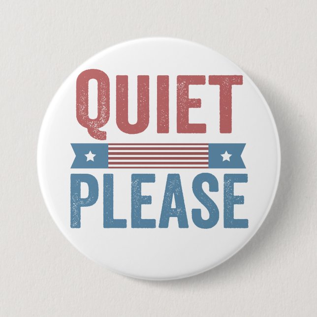Ruhig bitte Trump Harris Debatte Präsident Button (Vorderseite)