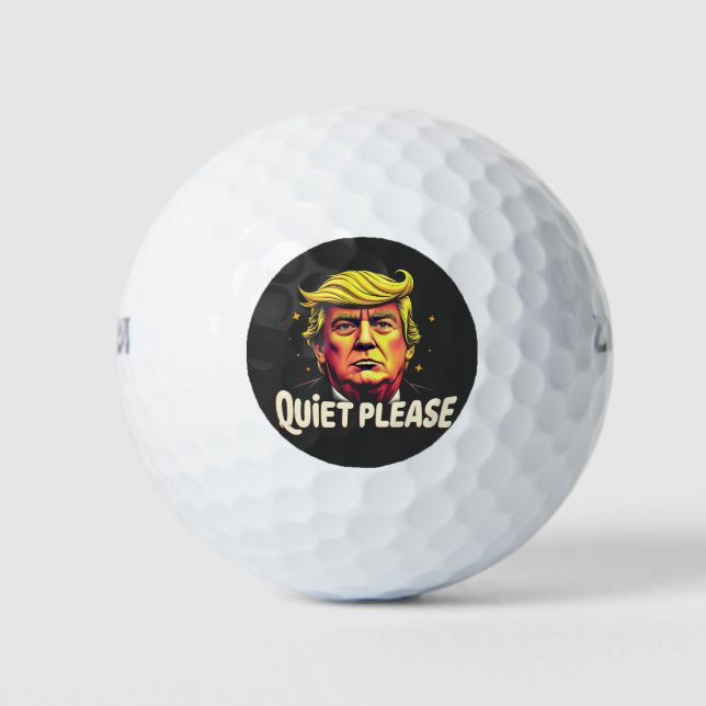 Ruhig bitte Trump Kamala Präsident Debatte Golfball (Vorderseite)
