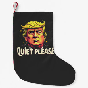 Ruhig bitte Trump Kamala Präsident Debatte Kleiner Weihnachtsstrumpf