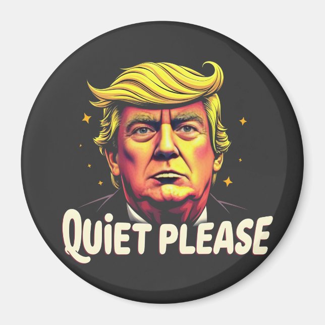 Ruhig bitte Trump Kamala Präsident Debatte Magnet (Vorne)